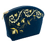 Косметичка "Нефертити". Темно-синяя с вышивкой, фотография 1. Интернет-магазин ЛАВКА ПОДАРКОВ