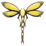 0058498/2100.4 Брошь Стрекоза Ероха (белый)