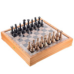 0011890/RTG-8697 Шахматы стандартные каменные 43*43см 