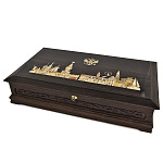 0023016 Янтарь ШКАТУЛКА "ПАТРИОТ"   (02757)