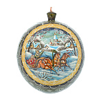 0076228 ШАР НОВОГОДНИЙ ТРОЙКА d=100 мм