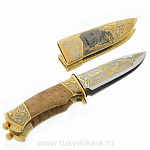  Златоуст Оружие сувенирное НОЖ ОХОТНИЧИЙ, кованая сталь, ц/м ножны. в П/У