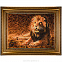 Картина янтарная "Лев" 84х104 см, фотография 1. Интернет-магазин ЛАВКА ПОДАРКОВ