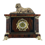 0061410 Нат камень Часы - Сейф "ТИГР" Обсидиан  (С-024)