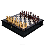 Подарочные шахматы с фигурами ручной работы "Стаунтон" 48х48 см