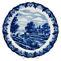 Тарелка декоративная "Пейзаж". Гжель, фотография 1. Интернет-магазин ЛАВКА ПОДАРКОВ