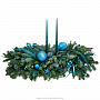 Новогодняя композиция с двумя свечами "Изумрудная", фотография 1. Интернет-магазин ЛАВКА ПОДАРКОВ