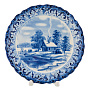Тарелка декоративная "Пейзаж". Гжель, фотография 3. Интернет-магазин ЛАВКА ПОДАРКОВ
