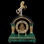 0065662/3200539  Натуральный поделочный камень ЧАСЫ каминные"КОНЬ" 255*135*400мм