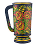 Кружка деревянная с росписью "Трапезная". Хохлома, фотография 1. Интернет-магазин ЛАВКА ПОДАРКОВ