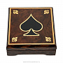 Шкатулка деревянная для игральных карт, фотография 1. Интернет-магазин ЛАВКА ПОДАРКОВ