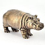 0023917-5,8*2,5  Бронза Статуэтка  "БЕГЕМОТ" 5,8*2,5см (93771)