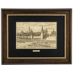 200341/30*40см Офорт черно-белый "Кремль. Васильевский спуск  " 