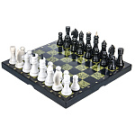 0066039/60*60 Нат.камень ШАХМАТЫ КАМЕННЫЕ УКРАШЕННЫЕ Мрамор, Змеевик