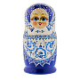 Матрешка "Зимние узоры" 5 мест, фотография 2. Интернет-магазин ЛАВКА ПОДАРКОВ