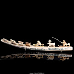  Бивень моржа, Композиция "Гонки" Гравировка, Резьба