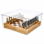 Защитный стеклянный короб для шахмат. 40х40 см, фотография 5. Интернет-магазин ЛАВКА ПОДАРКОВ