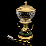 0063013 Златоуст ИКОРНИЦА "Дары моря" яшма, метал.крышка