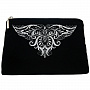 Бархатная косметичка с вышивкой "Бабочка". Черная, фотография 1. Интернет-магазин ЛАВКА ПОДАРКОВ