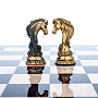 Шахматы с фигурами из бронзы "Деревенька" 48х48 см, фотография 3. Интернет-магазин ЛАВКА ПОДАРКОВ