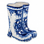 Ваза "Резиновые сапоги". Гжель, фотография 2. Интернет-магазин ЛАВКА ПОДАРКОВ