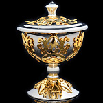  Златоуст САХАРНИЦА украшенная "АЖУРНАЯ" в футляре (01879)