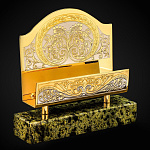 0049484 Златоуст Визитница на камне (змеевик) RAZ - 4404