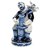 10682 Гжель Скульптура "Вдохновение" 13*7см Авт.Черновы Л.и В