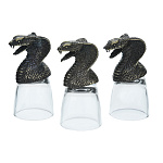 300565-Питейный Набор из трех стопок "ЗМЕЯ"50мл