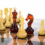 Шахматы из карельской березы с фигурами из янтаря, фотография 3. Интернет-магазин ЛАВКА ПОДАРКОВ
