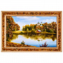 Картина янтарная "Пейзаж №11" 28х20 см, фотография 1. Интернет-магазин ЛАВКА ПОДАРКОВ