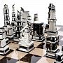 Шахматы деревянные с фарфоровыми фигурами "Нефть". Гжель, фотография 8. Интернет-магазин ЛАВКА ПОДАРКОВ
