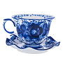 Чайная пара "Будничная". Гжель, фотография 2. Интернет-магазин ЛАВКА ПОДАРКОВ