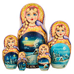Матрешка "Времена года" 5 мест