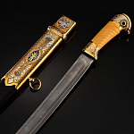 0051308 ШАШКА Казачья (дамаск,позолота)