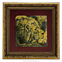Картина на сусальном золоте "Лев" 32,5 х 32,5 см, фотография 1. Интернет-магазин ЛАВКА ПОДАРКОВ