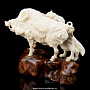Скульптура из клыка моржа "Кабан с волком", фотография 6. Интернет-магазин ЛАВКА ПОДАРКОВ