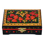 Шкатулка "Клубника". Хохлома