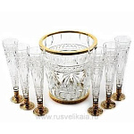 0013227 Златоуст НАБОР для шампанского "Торжественный": Ведро +6 бокалов (NAW 1456) в П/У