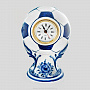 Часы настольные "Футбольный мяч" Гжель, фотография 1. Интернет-магазин ЛАВКА ПОДАРКОВ