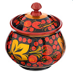43102 Хохлома Сахарница большая 9,5*12,5см