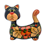 0063810 Хохлома Скульптура СИМВОЛ ГОДА 2023 "КОТ задумчивый" 12*12*5м