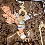 Икона деревянная в киоте "Георгий Победоносец" 39х34 см, фотография 4. Интернет-магазин ЛАВКА ПОДАРКОВ