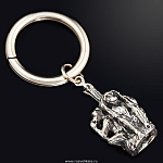 0028656 Серебро 925* Брелок д/ключей "Нэцкэ Три обезьяны" чернение +футляр 830БР15806