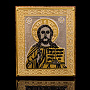 Икона с позолотой и эмалью "Иисус Христос". Златоуст 6,5х5,5 см, фотография 4. Интернет-магазин ЛАВКА ПОДАРКОВ