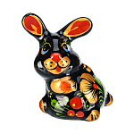 0069824 Хохлома Скульптура СИМВОЛ ГОДА 2023 "КРОЛИК" 6*4,5см