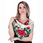 Платок шелковый "Донецкая весна" 65х65 см