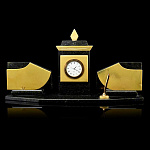 0010213-часы Нат.камень ЧАСЫ для письменного стола 