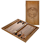 0050697/75-54 Нарды "Герб СССР" из массива черного дуба 58*63см 75-54