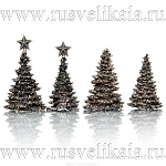 0026194-7см-ЗВЕЗДА Бронза статуэтка Сувенир "ЕЛОЧКА со ЗВЕЗДОЙ"